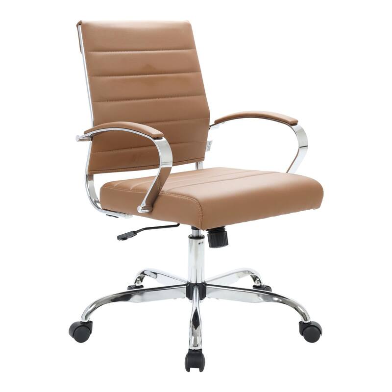 Leather Office Chair Adjustable Height Swivel Desk Chair Modern Executive Ergonomic Chair