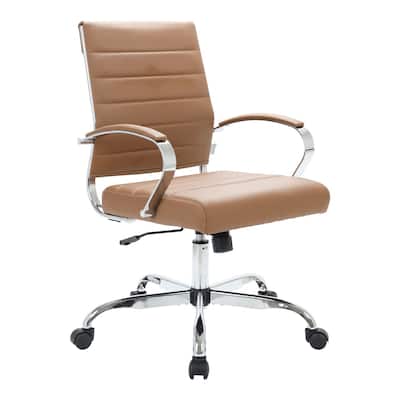 Leather Office Chair Adjustable Height Swivel Desk Chair Modern Executive Ergonomic Chair