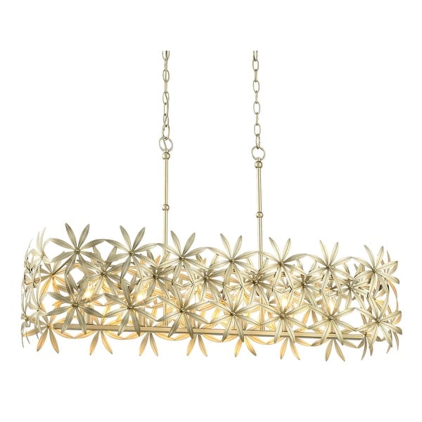 slide 2 of 10, Minka Lavery 2147 Flower Child 6 Light 36" Wide Linear Chandelier