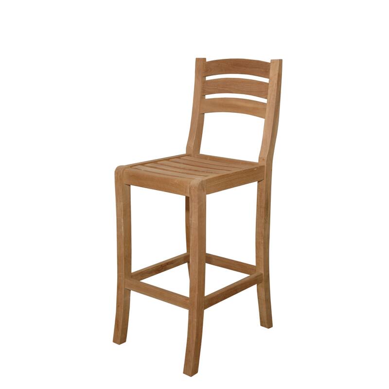 Mandalay Teak Outdoor Bar Stool - N/A