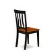 preview thumbnail 21 of 20, East West Furniture 5 Piece Dining Room Furniture Set- a Round Kitchen Table and 4 Dining Chairs, Black & Cherry (Seat Options)