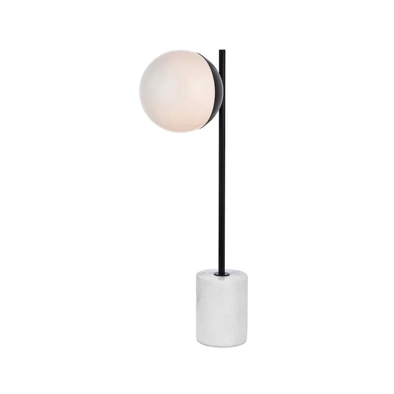 1-Light Table Lamp with Frosted White Glass