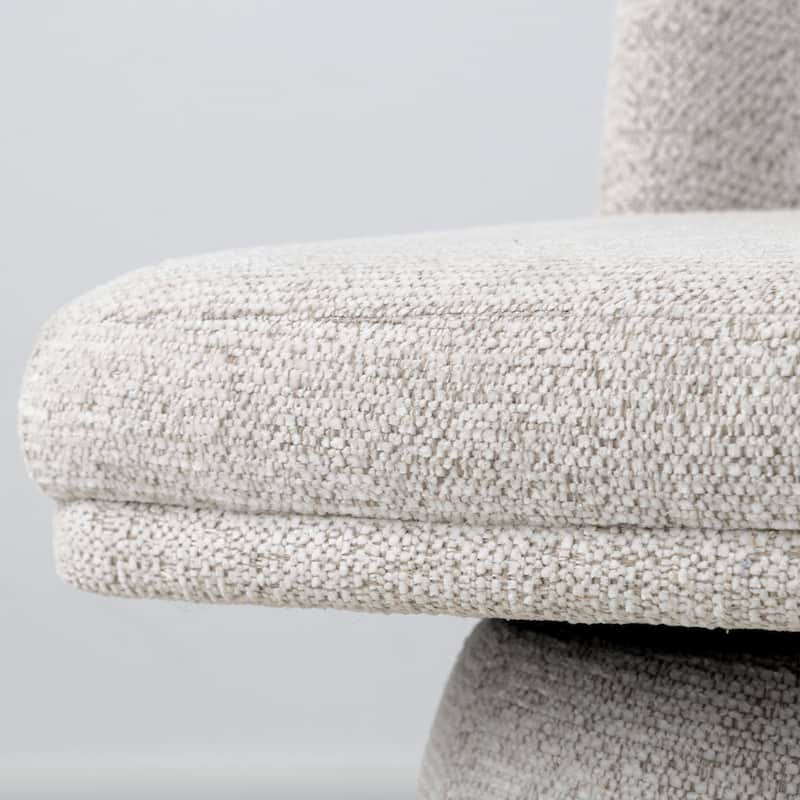 Upholstered Fabric 360°Swivel Dining Chair(Set of 4)