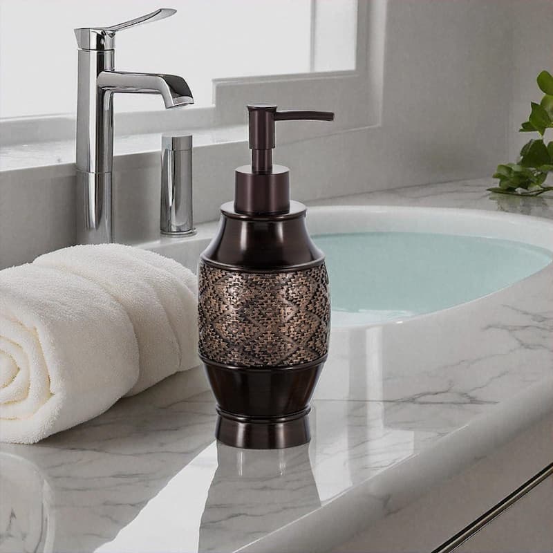 Creative Scents Dublin Brown Soap Dispenser for Bathroom