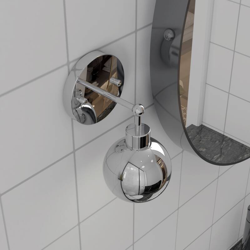 OROMA HOME Hannes 1-Light Dome Shade Dimmable Metal Bathroom Vanity Sconce