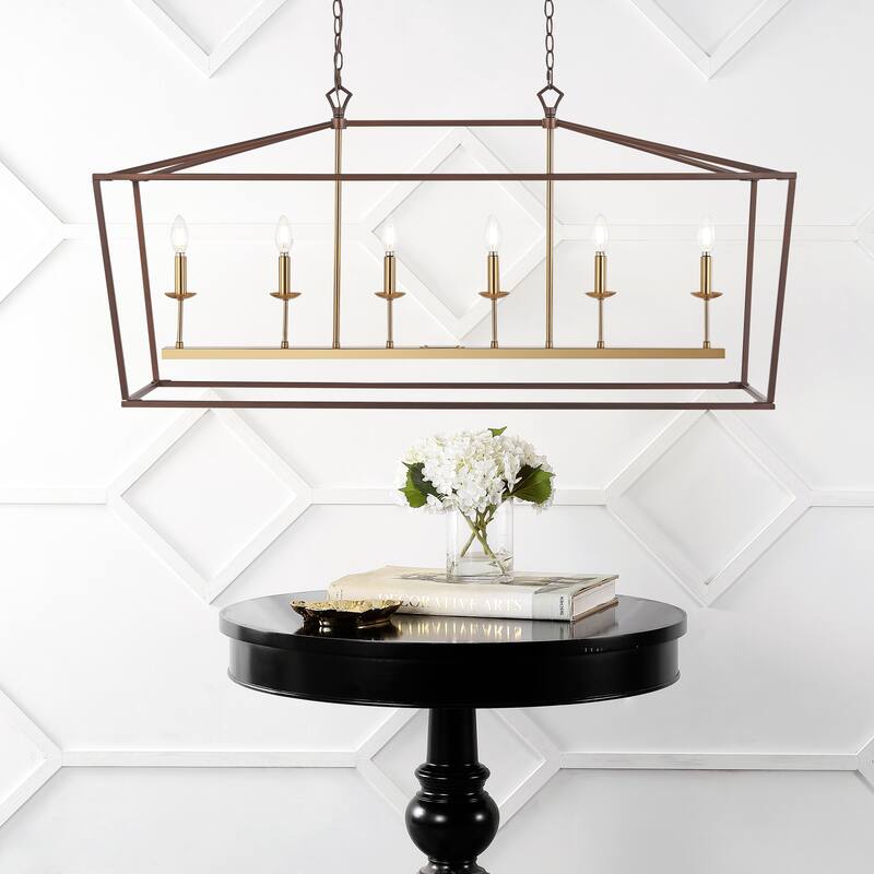 Marion Lantern Metal LED Pendant, by JONATHAN Y