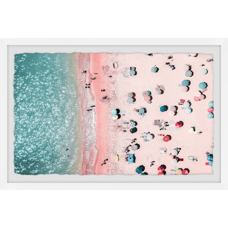 'Pink Summer Sand' Framed Painting Print
