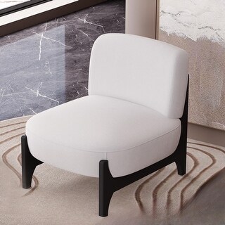 1 Piece Upholstered Modern Accent Chair with Solid Wood Frame - Bed ...