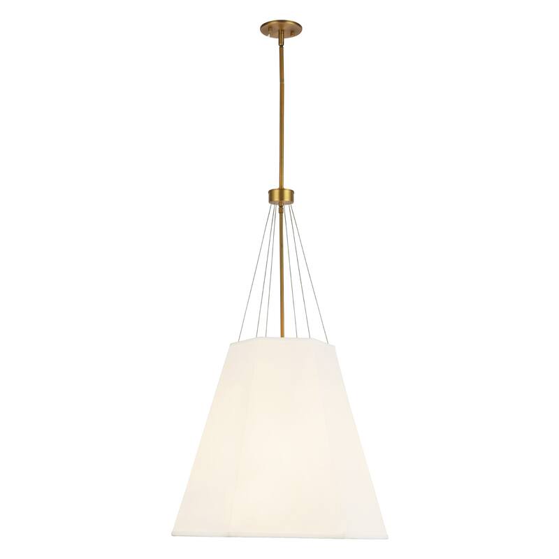 Alora Lighting PD545622WL Manila 3 Light 23" Wide Pendant with Linen - Aged Gold