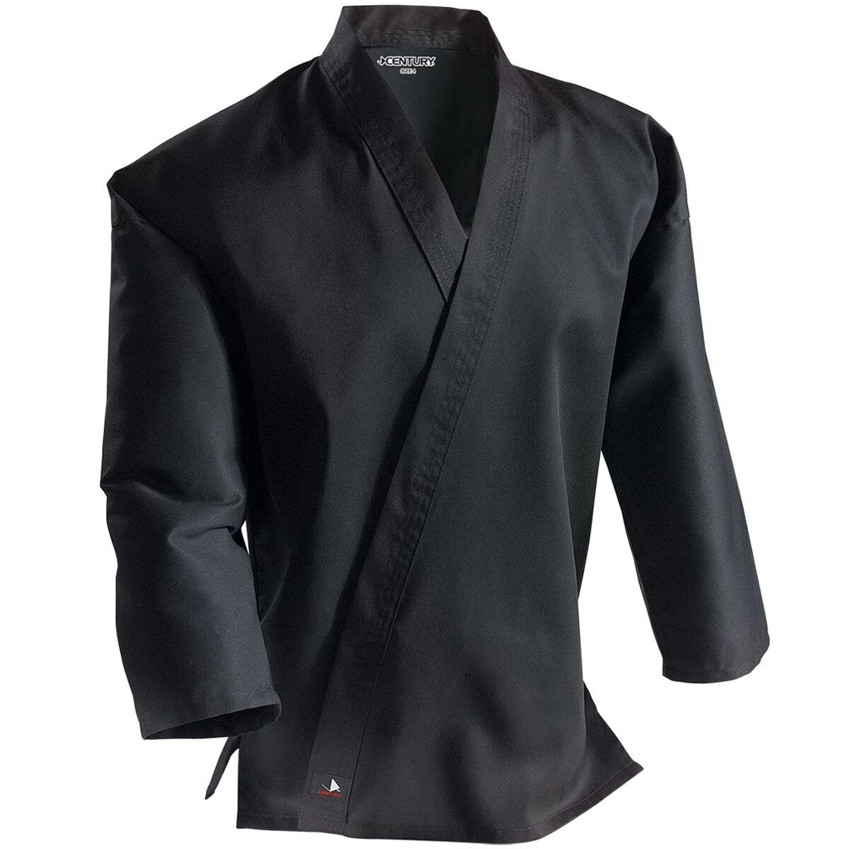 CENTURY MARTIAL ARTS KARATE UNIFORM JACKET PANT AND BELT LIGHTWEIGHT 6 OZ BLACK