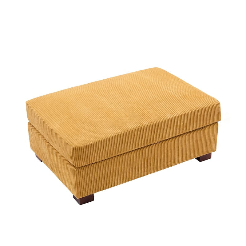 Rectangular Corduroy Oversized Ottoman