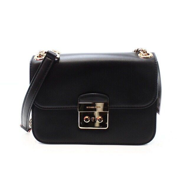 Michael Kors New Black Leather Sloan Editor Gold Chain Shoulder Michael Kors New Black Leather Sloan Editor Gold Chain Shoulder Purse