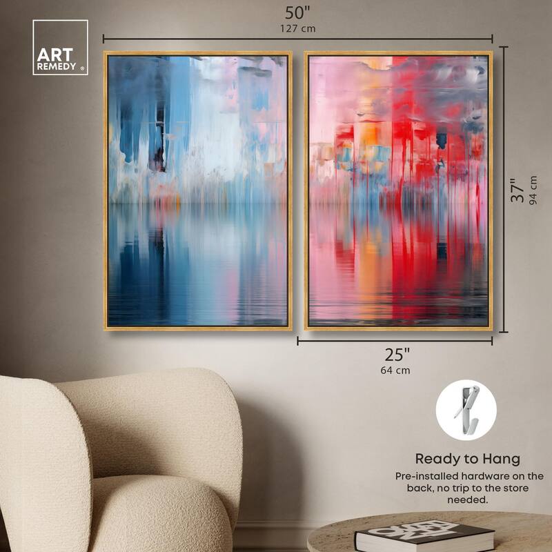 Prism on Water Canvas Set of 2 by Art Remedy