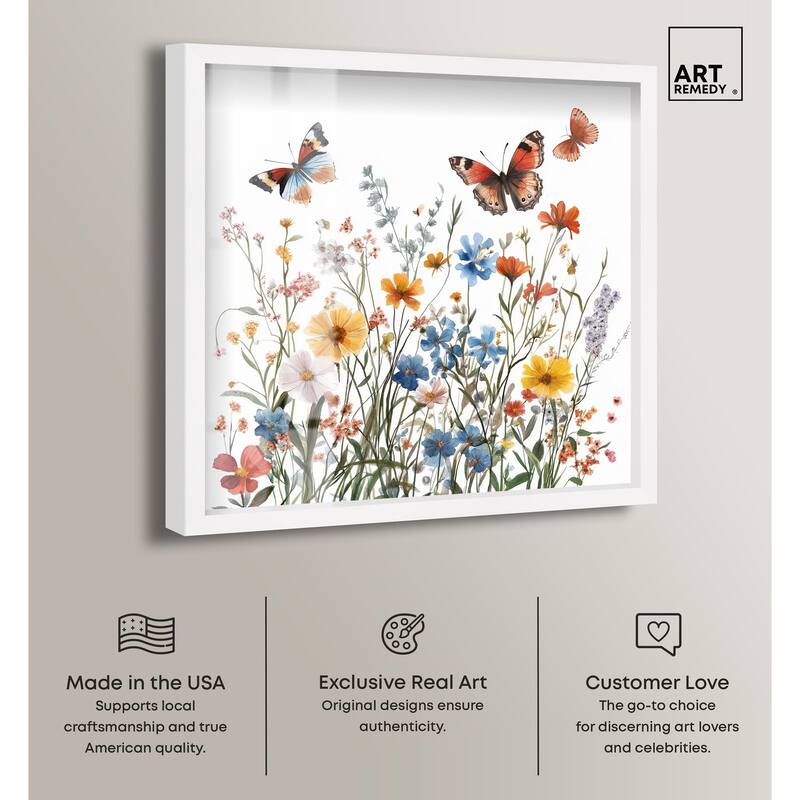 Garden of Fluttering Shadowbox by Art Remedy