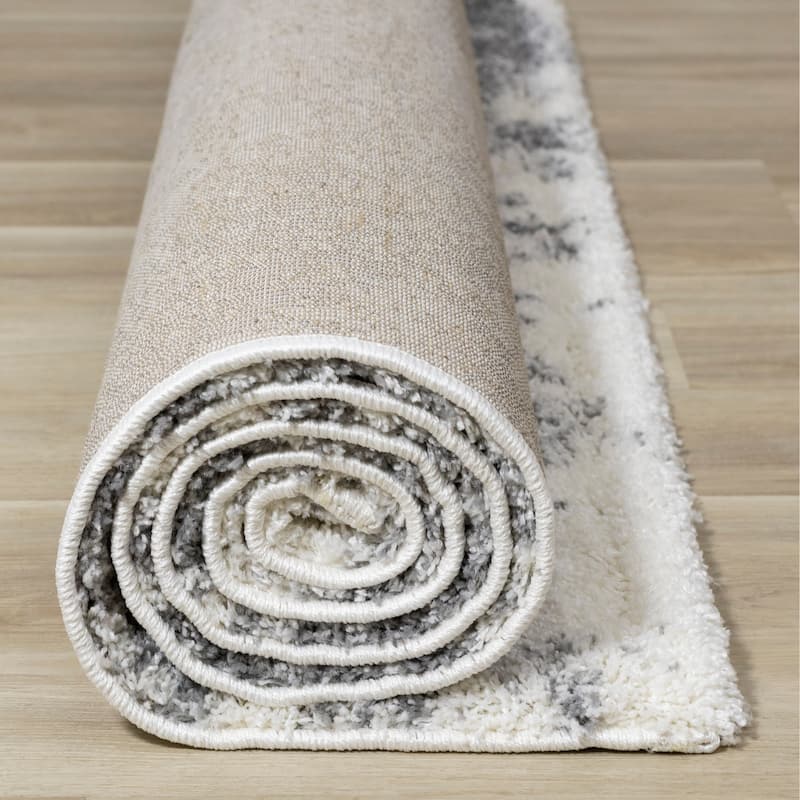 Fairmont Collection - White/Grey Wispy Cloud Rug