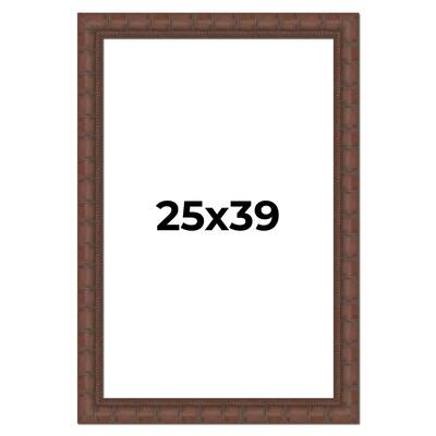 25x39 Frame Pewter Solid Wood Picture Frame Width 1.625 Inches | Interior Frame Depth 0.6875 Inches