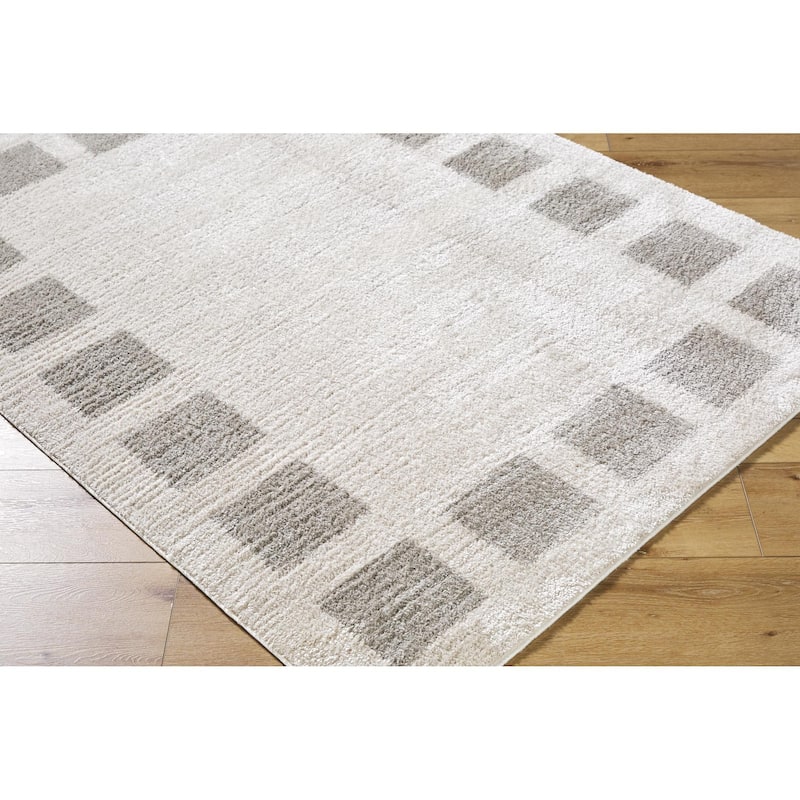 Livabliss Fossay Shag Modern & Contemporary Checkered Washable Area Rug