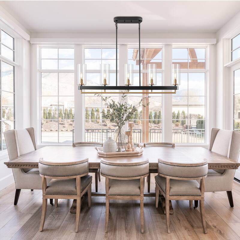 Black Gold Kitchen Pendant Lighting Linear Chandeliers For Dining Room