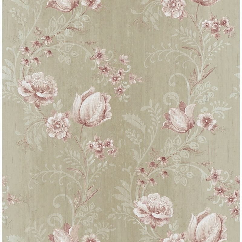 Seabrook Design Hestia Floral Trail Unpasted Wallpaper