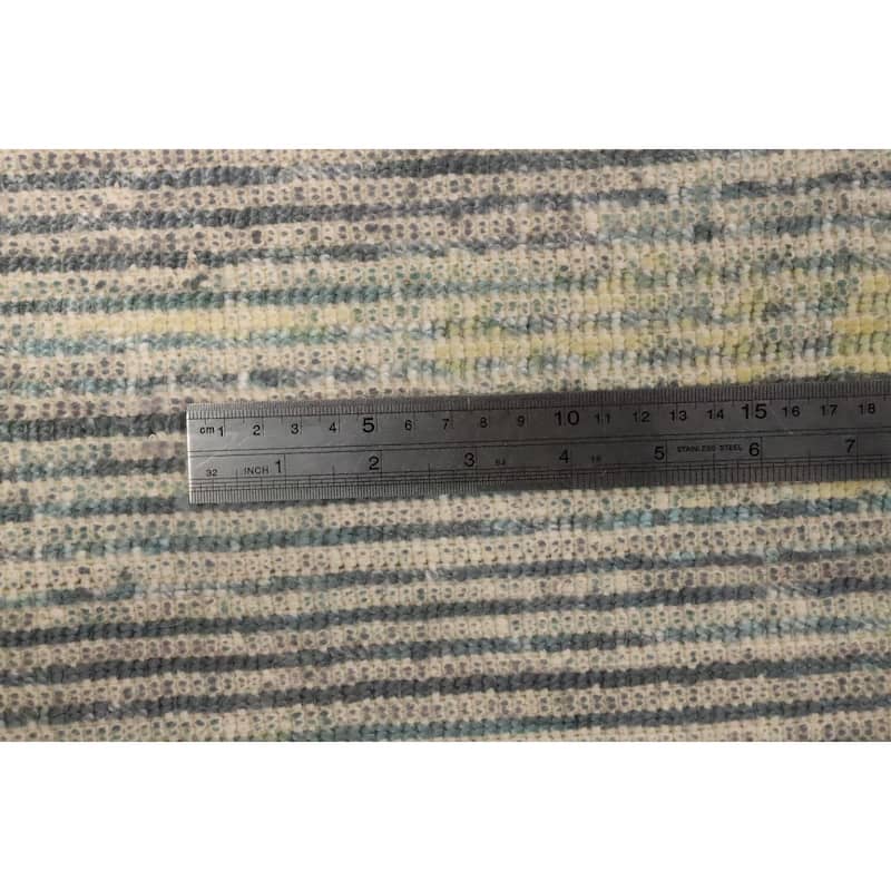 Hand Knotted Oriental Viscose Silk Carpet Modern Abstract Yellow & Gold Abstract Area Rug - 4' 0'' X 2' 0''