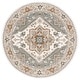 preview thumbnail 12 of 11, SAFAVIEH Handmade Lauren Ralph Lauren Meruert Wool Rug 6' Round - Ivory/Navy - Round