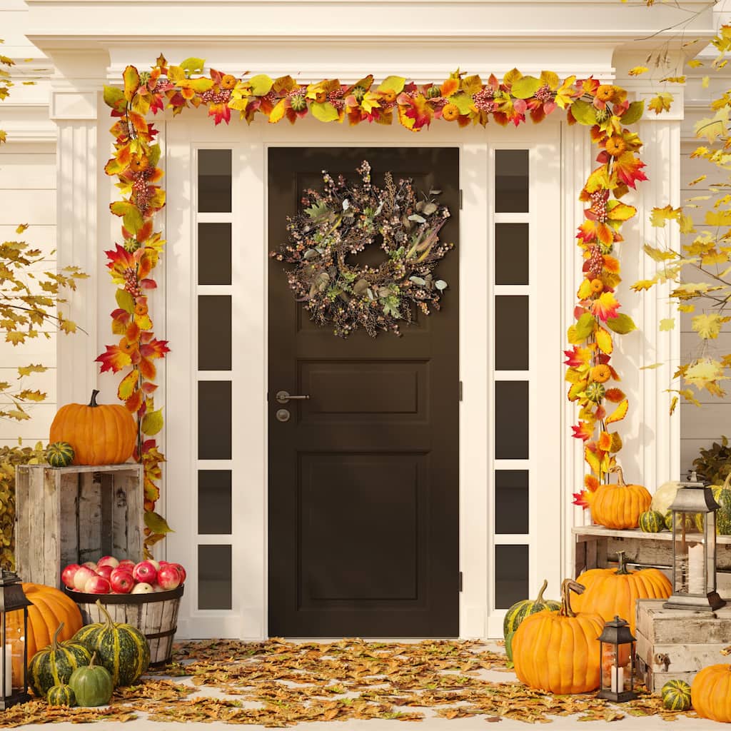 SAFAVIEH Genioara Faux 26 Inch Berry & Acorn Wreath - 26" W x 26" D x 8" H - 26Wx26Dx8H