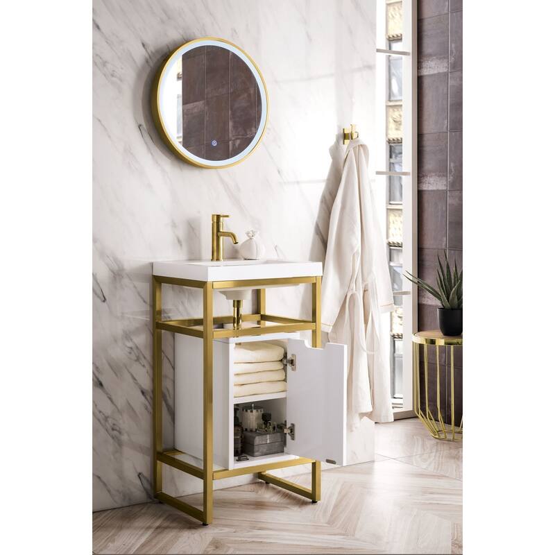 James Martin Vanities C105V20SCGWWG Boston 19-5/8" Rectangular