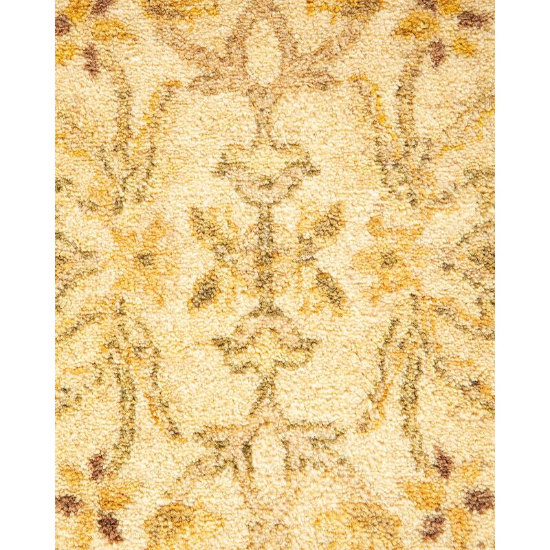 Overton Handknotted Wool Traditional Oriental Ivory Runner