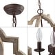preview thumbnail 20 of 21, Modern Farmhouse 1/3-Light Wood Rustic Chandelier Lantern for Kitchen Island