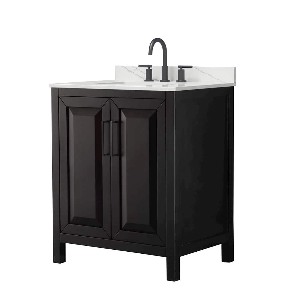Daria 30-inch Single Vanity, 3 Hole Quartz Top