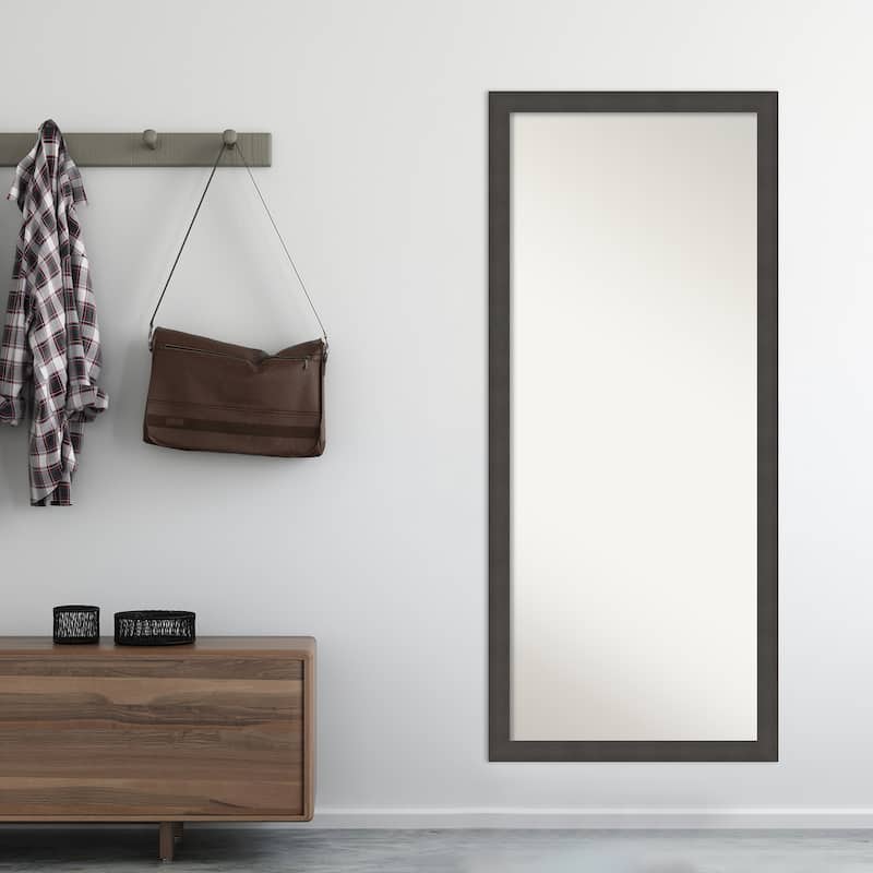 Blaine Narrow Non-Beveled Framed Full-Length Floor Leaner Mirror - Glass Size 24x60