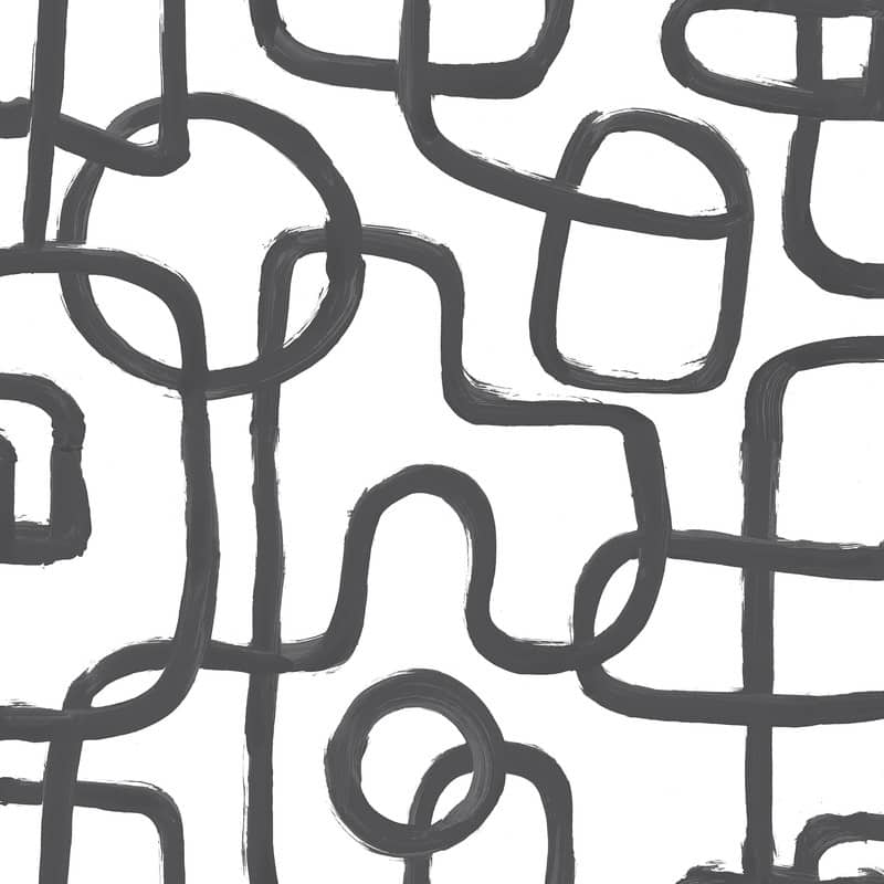 NuWallpaper Black Niko Peel & Stick Wallpaper - 216in x 20.5in x 0.025in