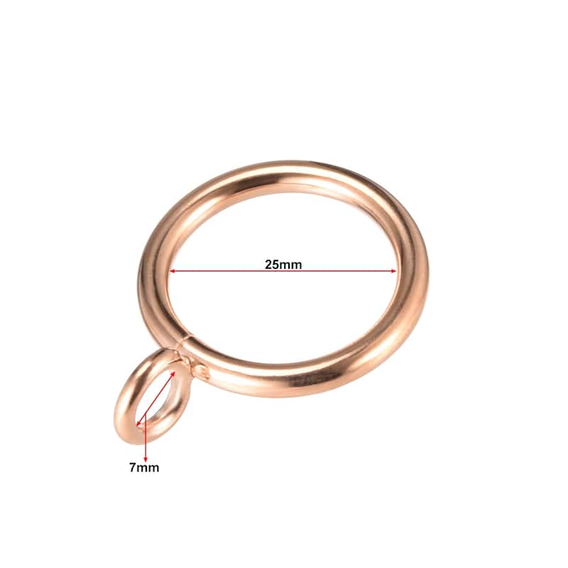 Curtain Rings Metal Drapery Ring for Curtain Rods 24 Pcs - Gold Tone - 1 Inch