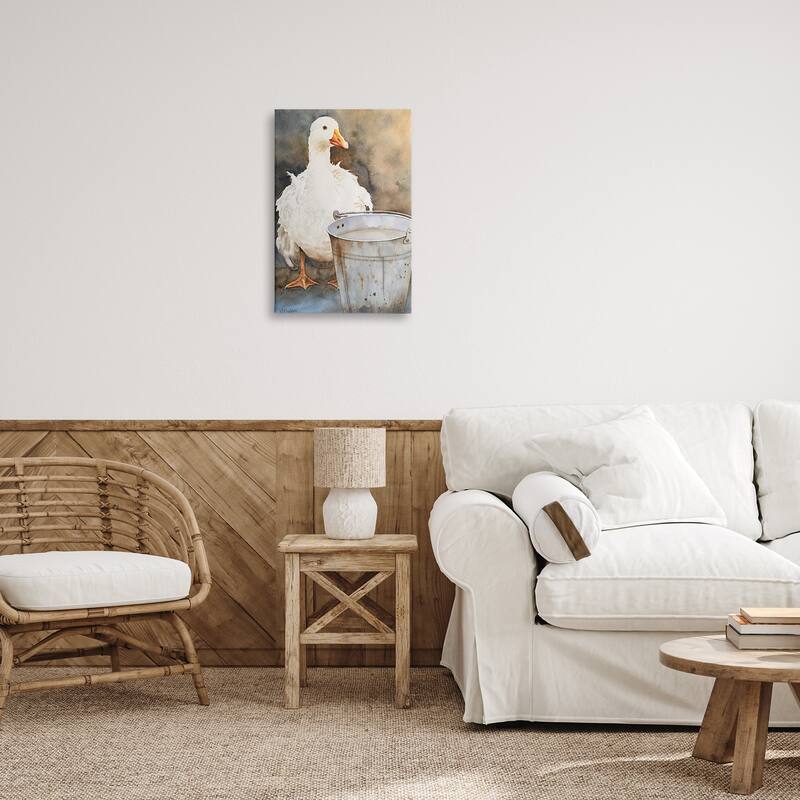 Stupell Duck & Country Pail Canvas Wall Art Design By Stephanie Fielden