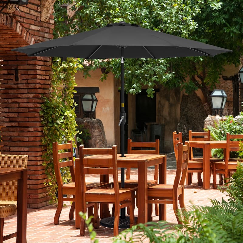 LIVOOSUN 9ft Patio Umbrella Outdoor Table Umbrella with Tilt and Crank