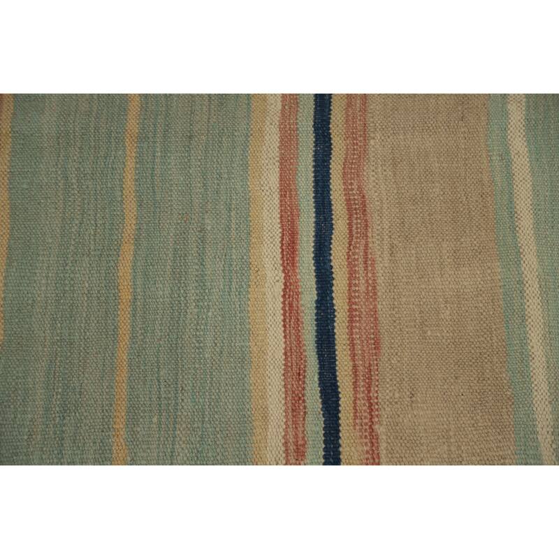 Hand Woven Oriental 100% Wool Carpet Southwestern Tribal Multi-Colored Kilim Area Rug - 8' 7'' X 5' 7''