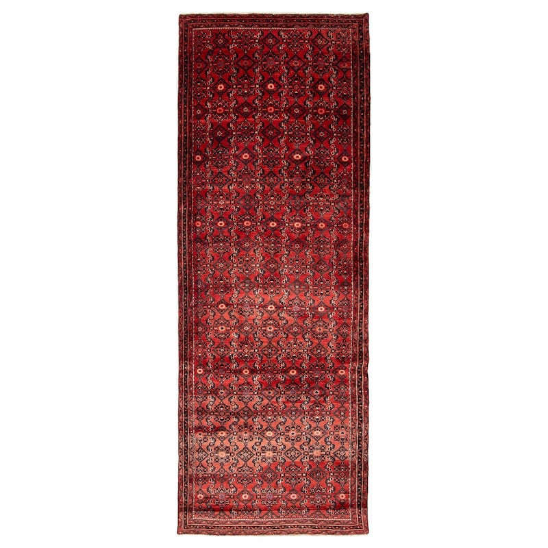 ECARPETGALLERY Hand-knotted Andelz Red Wool Rug - 3'7 x 10'1 - Red - 3'7 x 10'1