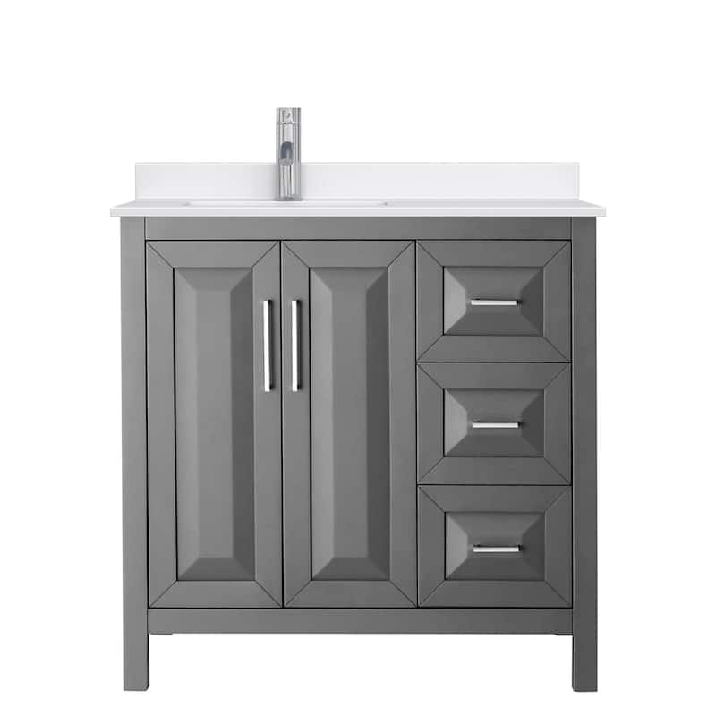 Wyndham Collection WCV252536S-QTZ-UNSMXX Daria 36" Free Standing