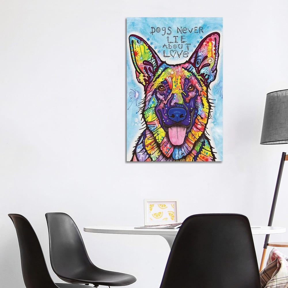 iCanvas "Dogs Never Lie About Love" by Dean Russo Canvas Print