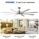 preview thumbnail 34 of 128, Sofucor 52/66/72/76/84Inch Large Ceiling Fan with Dimmable LED Light ,Remote&APP Control,8 Blades for Large Living Room,Porch