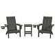 preview thumbnail 13 of 58, Shoreside Kids Outdoor Poly Adirondack Chair with Side Table 3-Piece Set Gray