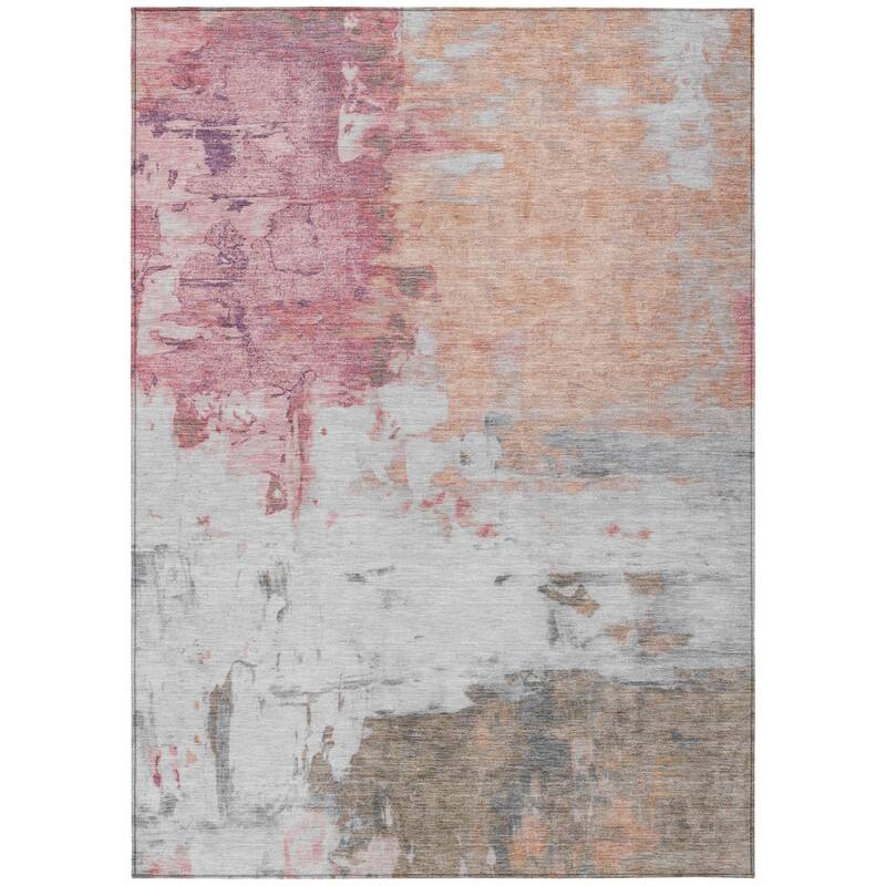 HomeRoots Abstract Transitional Rectangle Outdoor Rug