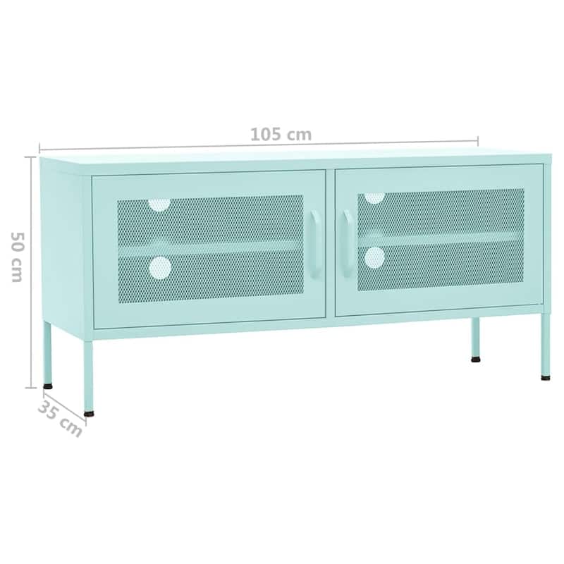 vidaXL TV Stand TV Unit Sideboard Home TV Console Media Unit Cupboard Steel - 41.3" x 13.8" x 19.7"