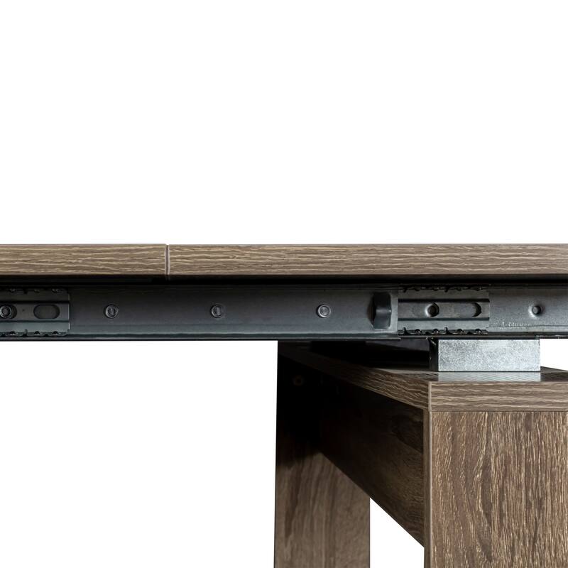 GDF Studio - Lalia Modern Multifunctional Extendable Dining Table with Storage Panels - 118.11"