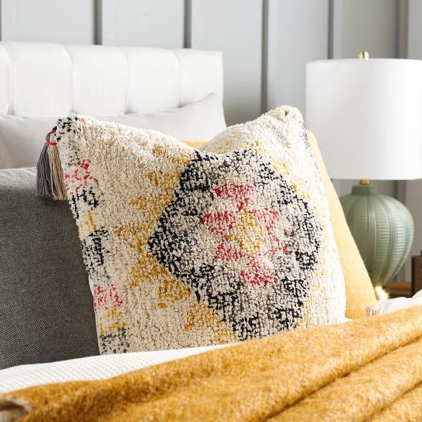 slide 2 of 5, Loretta Diamond Geometric Bohemian Throw Pillow 18"H x 18"W - Cover Only