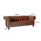 preview thumbnail 9 of 7, 83" Deep Button Tufted PU Leather Upholstered Loveseat Sofa Classic Chesterfield Sofa