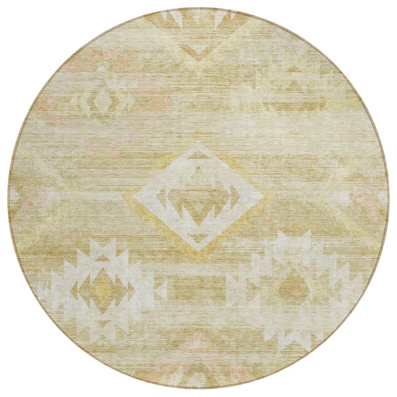 Machine Washable Indoor/ Outdoor Chantille Boho Tribal Rug