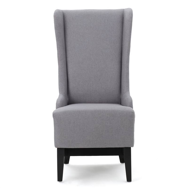 Modern Upholstered Fabric Dining Chair with Padded Seat, High Back and Birch Wood Legs for Dining Room Living Room Bedroom