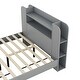 preview thumbnail 26 of 25, Twin/Full Platform Bed with Bookshelf Headboard & Storage Shelves