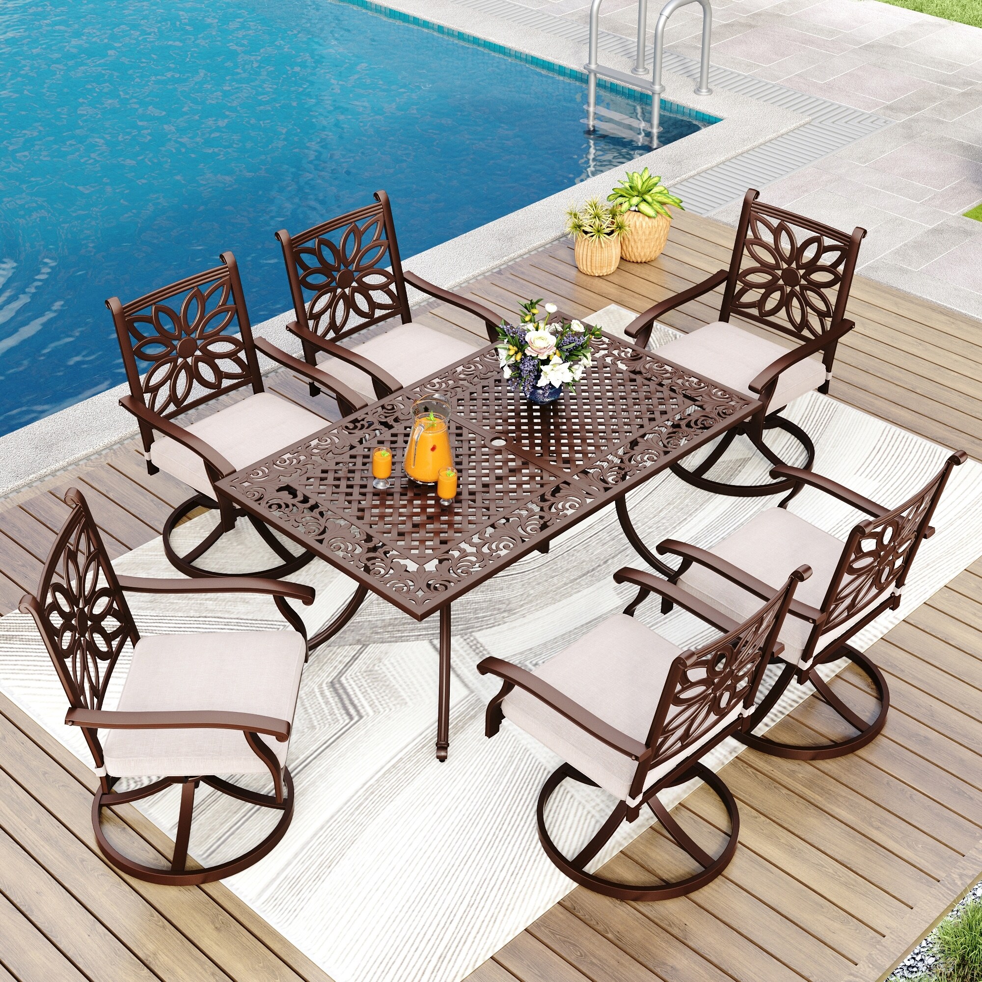 Martha stewart cast aluminum patio furniture sale